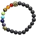 COZYMATE Rainbow Bridge Pet Memorial Gift Lava Bead Bracelet in Memory of Dogs Cats