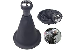 Kakulkomen for -Cit-Roen- Be-rlingo -III for -Pe-ugeot -Pa-rtner -2008-2021Car Gear Shift Knob Lever Stick Gaiter Boot Cover PU Leather Accessories(5 Speed Set- R is at The Bottom Right)