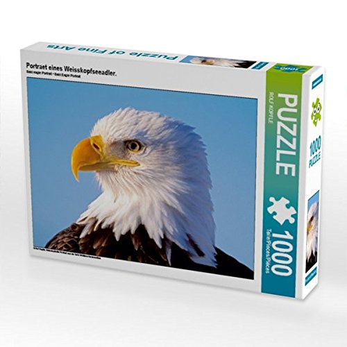 Preisvergleich Produktbild Portraet eines Weisskopfseeadler. 1000 Teile Puzzle quer