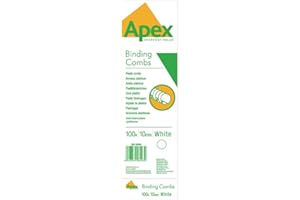 Fellowes Value A4 10mm Binding Combs - White (Pack of 100), 6200401