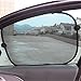 Heemepink 2 x Foldable Car Side Rear Window Sunshade Sun Shades Visor Shield Cover Screen Black Mesh with 4 Suction cups