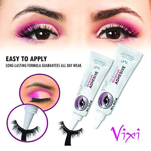 Adhesivo para pestañas Vixi Professional Striplash. Oscuro o transparente. 7 g. Duradero. Fuerte y duradero. Fórmula líder en el mercado a un precio más bajo