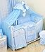 Stunning Baby Cot/Cot Bed Canopy Drape/ Mosquito Net Big 320cm and Holder (BLUE)