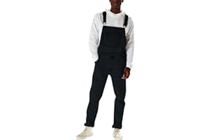 CAXNDYCING Peto vaquero para hombre, Rugged Flex Denim Bib Overalls Ropa de trabajo para hombre, peto vaquero, pantalones largos, corte holgado, Big Smith lavado a piedra, mono de peto