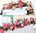 Produktbild LumenTY künstliche Rosenreben, künstliche Blumen für Ihr Zuhause, Hochzeiten, Garten, Geburtstag, Feierlichkeiten, zur Dekoration, 2er-Packung, in leuchtendem und hellem Purpur, rose, Rosa