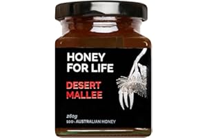 Strong Active Honey | Desert Mallee TA20+ / MGO 800+ | Stronger than Manuka Honey Medical Grade | Raw Honey - Cold Pressed & Unpasteurised | Honey for Life (260 g)