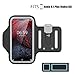 Price comparison product image Sports Armband for Nokia 6.1 Plus (X6), Misha fingerprint recognition, key chains, cables, reflective tape, durable strap, anti-sweat, ideal for fitness, gym, hiking, jogging,biking, fishing, black
