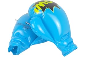 Hosuho 1 Pair Inflatable PVC Boxing Gloves Muay Thai Boxe Sanda Equipment Free Fight Martial Arts Kick Boxing Training Glove for Boys Girls Workouts Exercise