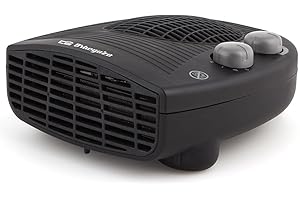Orbegozo FH 5028, Calefactor bajo consumo, 2000 W, control ajustable de la temperatura mediante termostato, protección contra sobrecalentamiento, luz indicadora encendido, color negro