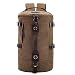 Produktbild RucksackDamen Herren Studenten Backpack Multifunktionaler Zylinder Rucksack Schüler Khaki Leinwand Backpacks für Wandern Reisen Camping