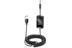‎UGREEN UGREEN Aux Bluetooth Adapter do samochodu 2w1 Jack Bluetooth Adapter z wyświetlaczem LED Odbiornik nadajnika Bluetooth do 2słuchawek, stereo, TV Odbiornik nadajnika Bluetooth do telefonu komórkowego