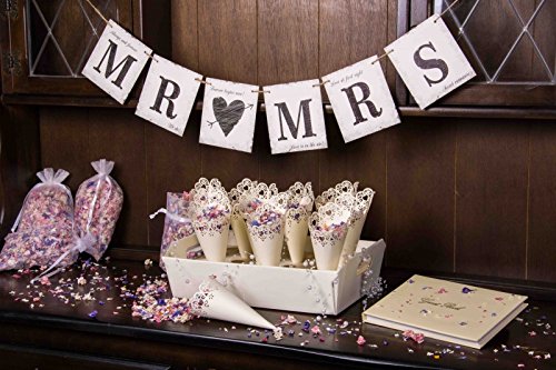 Tüten zum Basteln, für Gastgeschenke, schnelles Verschließen mit doppelseitigem Klebeband, Karton, verzierter Rand, 50 Stück - 3