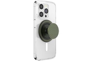 PopSockets: PopGrip Round para MagSafe - Anillo Adaptador para MagSafe Incluido - Soporte y Agarre para Teléfonos Móviles y Carcasas con un Top Intercambiable - Triangle Knurl Olive