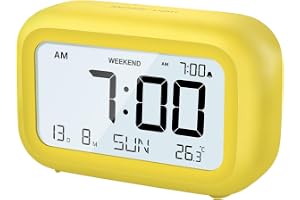 Digital väckarklocka, snoozefunktion och helgläge för sovrum och kontor
