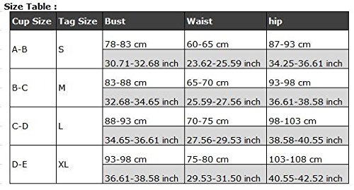 janedream Super Sexy Lady Party einem badeanzug Push-Up Bowknots Badeanzug Badebekleidung M & Blau, braun, L & Brown - 2