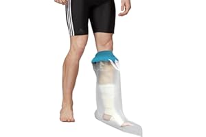CHALI Protezioni per gesso, Copertura impermeabile per gambe in ghisa, impermeabile per ferite, copertura riutilizzabile in ghisa per doccia, protezioni impermeabili per adulti e mezza gamba