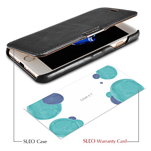 SLEO Funda iPhone 7 iPhone 8 Carcasa con Tapa Cuero Interior Ultra Slim Flip Folio ICARER Case para iPhone 7 iPhone 8 - Retro Negro reviews SLEO Funda iPhone 7 iPhone 8 Carcasa con Tapa Cuero Interior Ultra Slim Flip Folio ICARER Case para iPhone 7 iPhone 8 - Retro Negro