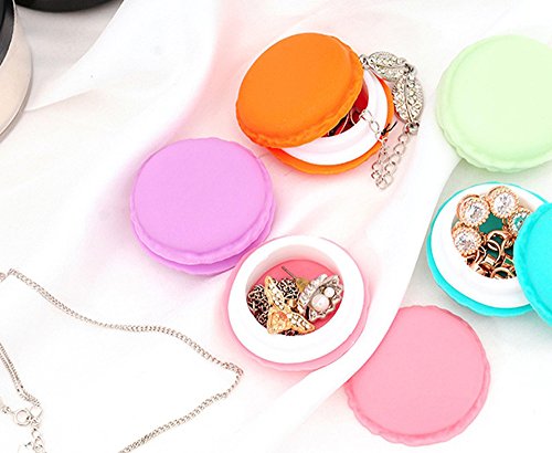 Dealglad® 6 x Aufbewahrungsbox Design Mini-Macaron, für Ring, Ohrringe, Schmuck, Aufbewahrungsbox, Schaufenster, zufällige Farbe - 7