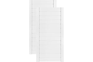 ‎DECOMEISTER DecoMeister Lamellentür weiß seidenmatt aus Holz Massivholz Holztür Schranktür mit geschlossenen Profilbretter für Kleiderschrank Möbelfronten 394x766 mm 2-er Pack lackiert