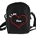 Produktbild Umhängetasche Modern I Love Kleve schwarz - Tasche Schultertasche Lustig Witzig Sprüche Party Funshirt