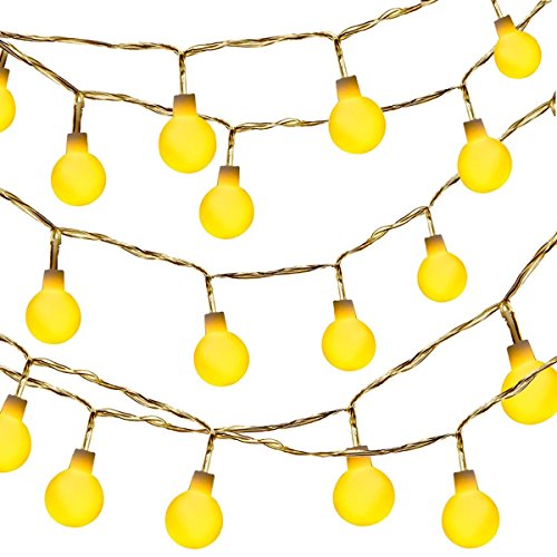 Dailyart® 40er 13feet Globe String Licht Sternenlicht / LED Partylichterkette für Garten, Haushalt, Hochzeit, Weihnachtsfeier, Batteriebetrieben (beige)