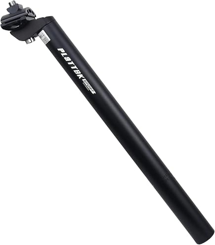 Sattelstütze aus Aluminiumlegierung, 600 mm Länge, zusammenklappbar, röhrenförmig, für Fahrrad, Fahrrad-Sattelstützenrohr (schwarz) Sport & Freizeit