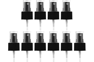 Luxshiny Lot de 20 têtes de pulvérisation en plastique pour bombe de pulvérisation - 18 mm - Noir