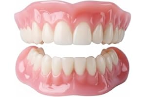 GENERIC Full Dentures Set, Silicone False Teeth for Missing Teeth, Soft Comfortable Denture Reline Kit, 1Pcs Full Mouth Replacement Teeth Set, Shaping Silicone Denture for Women