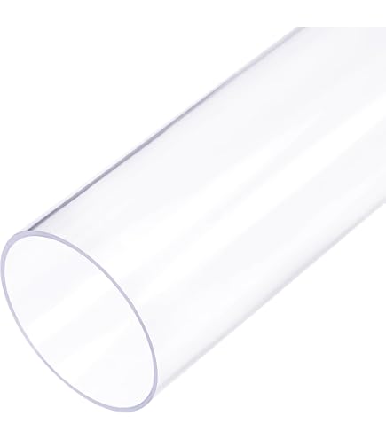 2 Tubes Acrylique Transparent 18mm X 22mm (10 Pouces) - Tuyau Rigide Aquarium, Refroidissement Eau, DIY
