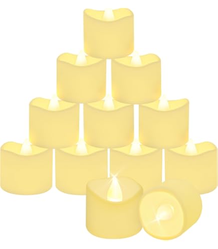 Bougies LED Flamme Vacillante Lot De 6 - Fausses Bougies Électriques Réalistes Sans Flamme