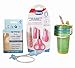 Baby Shower Bundle Manicure Set Pink, Nasal Aspirator, Feeding Cups 3 Pack