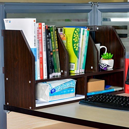 Table bookshelf Shelves Student desk small bookshelf Desk storage rack 4 colors are available (Color : D, Size : 60*20*35cm)