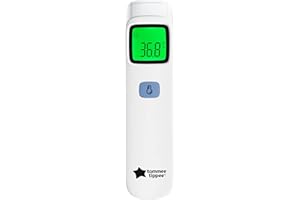Tommee Tippee NoTouch Infrared Forehead Digital Thermometer, 0m+, Essentials for Newborn Baby, 1 Second Instant Readings in Choice of ˚C or ˚F
