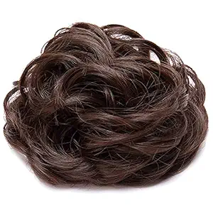 Majik Synthetic Hair Ruffle Juda Extension For Women And Girls (Black)