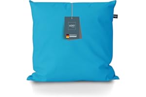 LILENO HOME 1er Set Taie d'oreiller 60 x 60 cm [Turquoise] – Housse de coussin super douce [avec coussin de remplissage] – Taie d'oreiller avec fermeture éclair pour l'intérieur et l'extérieur – Capri