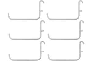 IKEA Skadis Lot de 6 crochets (pour tableau perforé Skadis), blanc, 6 x 9,5 cm