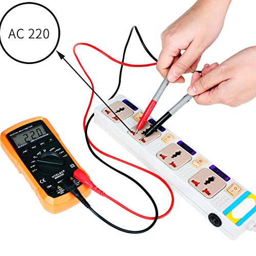 Digital Multimeter, Crenova MS8233D AC Spannungsprüfer Tragbare Prüfvorrichtung Messung von Spannung Strom Widerstand Messinstrument mit Hintergrundbeleuchtung - 5