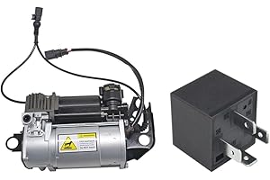 AIRSUSFAT Air Suspension Compressor Pump with Relay for Audi Q7 2007-15 4L0698007B 2007-2015 7L8616007A 7L8616007C 7L8616007E 7L0698853