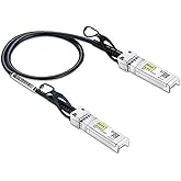 10Gtek für Ubiquiti UniFi SFP+ to SFP+ Kabel 0.5-Meter(1.65ft), 10GBASE-CU SFP+ Direct Attach Copper(DAC) Twinax Kabel, Passi