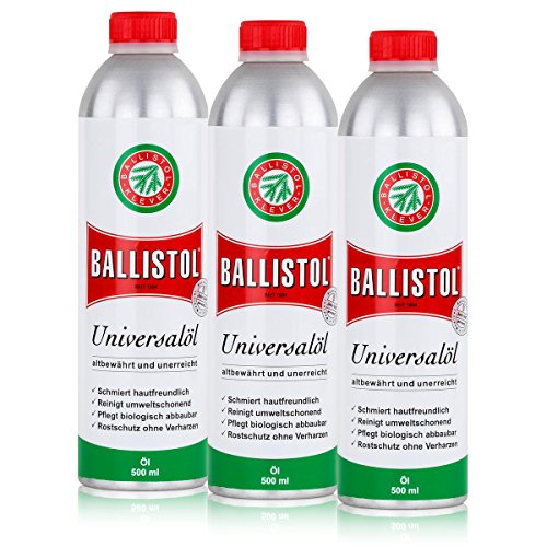 BALLISTOL 3 Dosen a Öl 500 ml, Pflegeöl Waffenöl Kriechöl Universalöl