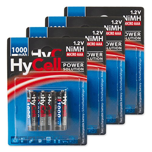 HyCell wiederaufladbar Akku Batterie Micro AAA 1000mAh NiMH ohne Memory-Effekt 16er Pack Photo Fotoakku Digitalkamera Spielzeug-Akku HyCell wiederaufladbar Akku Batterie Micro AAA 1000mAh NiMH ohne Memory-Effekt 16er Pack Photo Fotoakku Digitalkamera Spielzeug-Akku