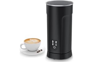BOGSETH Espumador Leche Electrico Automáticas, 4 en 1 Milk Frother Batidora Latte Spume Caliente/Frío, Vaporizador de Leche, Chocolate Caliente, Café, Capuchino
