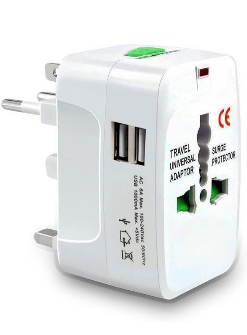 Ganix Universal Travel Adapter All in One -Supports Over 150 Countries Including US, AUS, NZ, Europe, UK