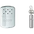 Zippo 12 Hour Refillable Hand Warmer | Portable, Refillable, Odorless | Works with Zippo Lighter Fluid | Includes easy fill technology, 2.5X more heat than disposables | Perfect for Camping, Fishing