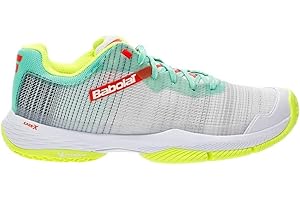 Babolat Donna Jet Ritma Padl Scarpe Scarpa da Padel Bianco - Verde Chiaro