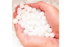 Risai Bolas de Gel de Agua, Perlas de Agua no tóxicas Que Crecen en Agua, Perlas de Agua para decoración de jarrones, Plantas, Flores, 500 uds, Blanco Puro 10g