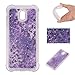 Produktbild CMAOS Galaxy J5 2017 Hülle, Bodyguard Soft Silikon Bumper Case Cover, [Liquid Crystal Glitter] Glitzer Design, [Crystal Quartz] Glänzende Soft Flex Premium TPU Silikon Handyhülle Passgenau Kratzfest Durchsichtige Schutzhülle Case, für Samsung Galaxy J5 2017 Mit 9H Vollständiger Panzerglas Schutzfolie - Lila