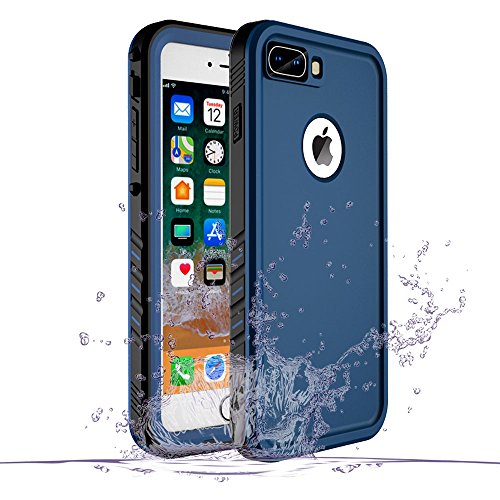 Gelink Waterproof Case for iPhone 7 Plus/ 8 Plus,Drop Resistant Underwater Full Sealed Cover, Outdoor Rugged Dirtproof Shockproof IP68 Certified Waterproof Case for iPhone 7 Plus/8 Plus (Blue)