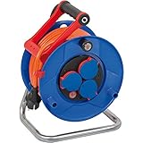Brennenstuhl 1218370 Garant - Carrete alargador de cable (25 m, AT-N07V3V3-F 3G1,5, IP 44)