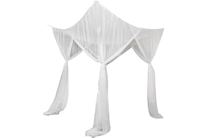 Fyrkantig Säng Canopy Polyester 4 Hörnnät för Hem Passar Enkel Dubbel King Size-säng